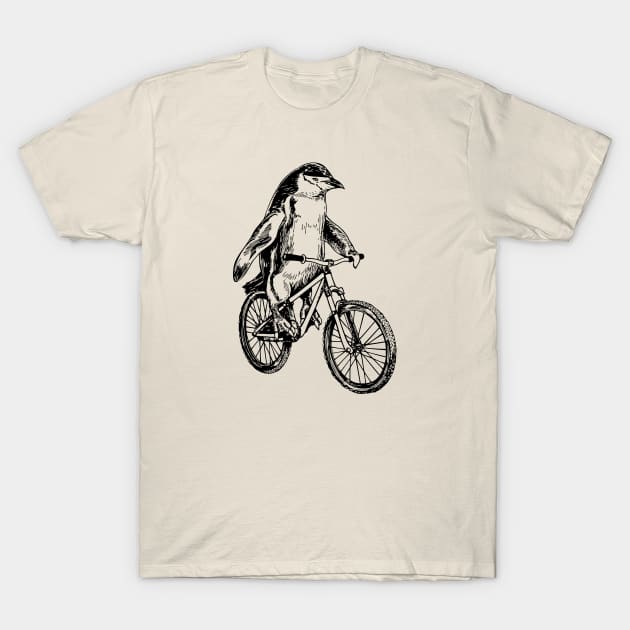 SEEMBO Penguin Cycling Bicycle Bicycling Biker Biking Bike T-Shirt by SEEMBO